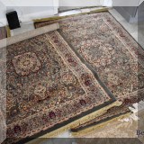 R41. 2 Grand Manor “Sage Tabriz” rugs. 100% Wool. Made in Belgium. 3'11” x 5'7”